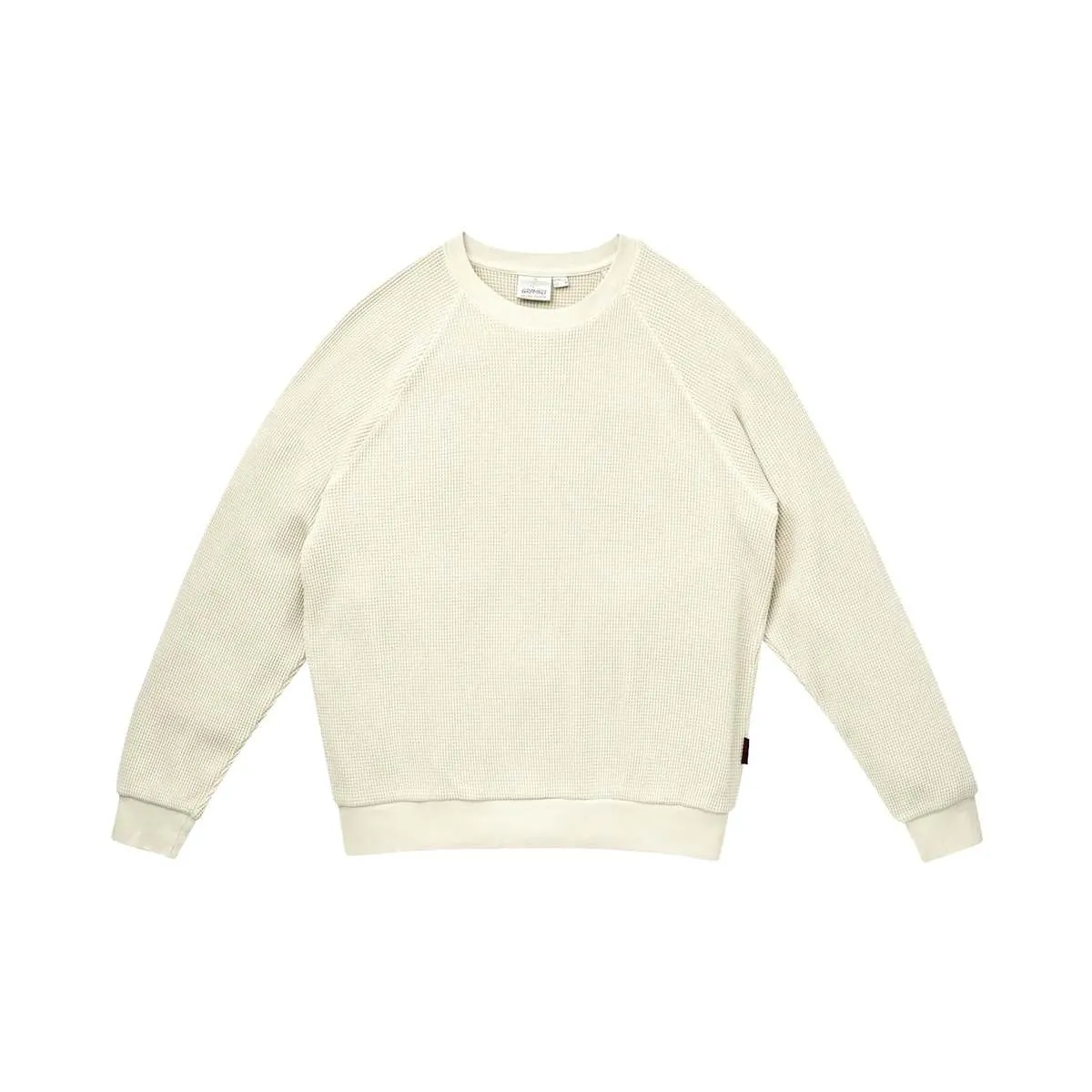 Waffle Crew sweater - PIGMENT SAND