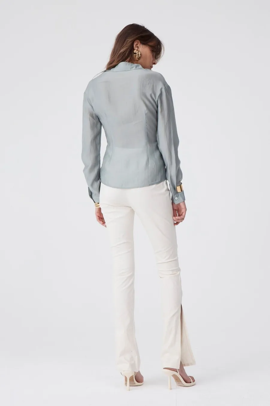 Women Atoir  | Knotted Shirt Grey Mist