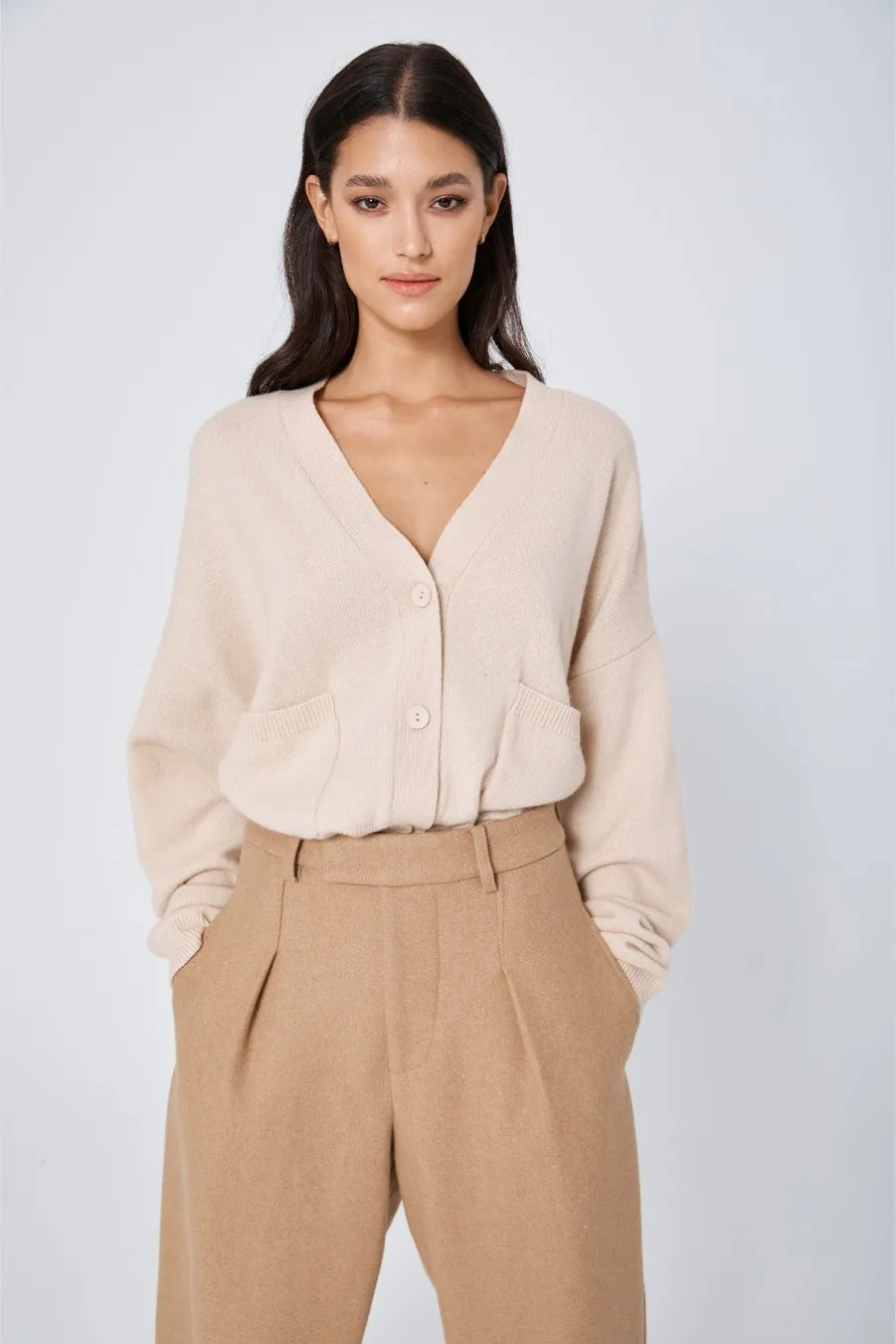 Women Atoir  | The Button Up Cardigan Sand